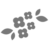 Synmbol Blumen grau